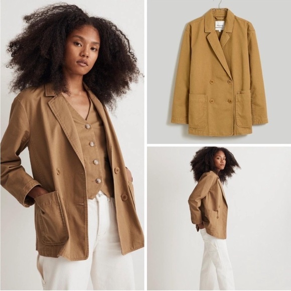 Madewell Jackets & Blazers - Madewell Sasha Chino Crossover Blazer/Jacket Sz S NWT